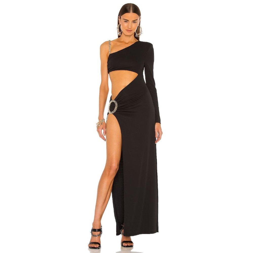 Dundas x Revolve NWT Spellbound Maxi Dress in Black size Large